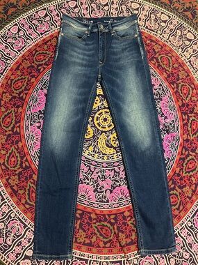 Franklin & Marshall Women's Blue Skinny Jeans with Fade